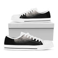 Half Moon Print White Low Top Sneakers