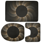 Halftone Dot Sun Print 3 Piece Bath Mat Set