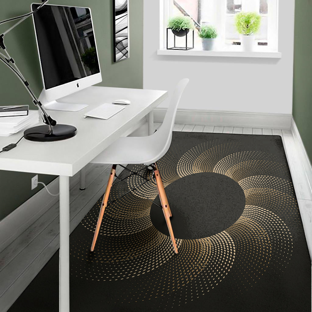 Halftone Dot Sun Print Area Rug