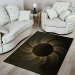 Halftone Dot Sun Print Area Rug