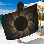 Halftone Dot Sun Print Beach Sarong Wrap