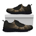 Halftone Dot Sun Print Black Running Shoes
