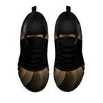 Halftone Dot Sun Print Black Sneakers