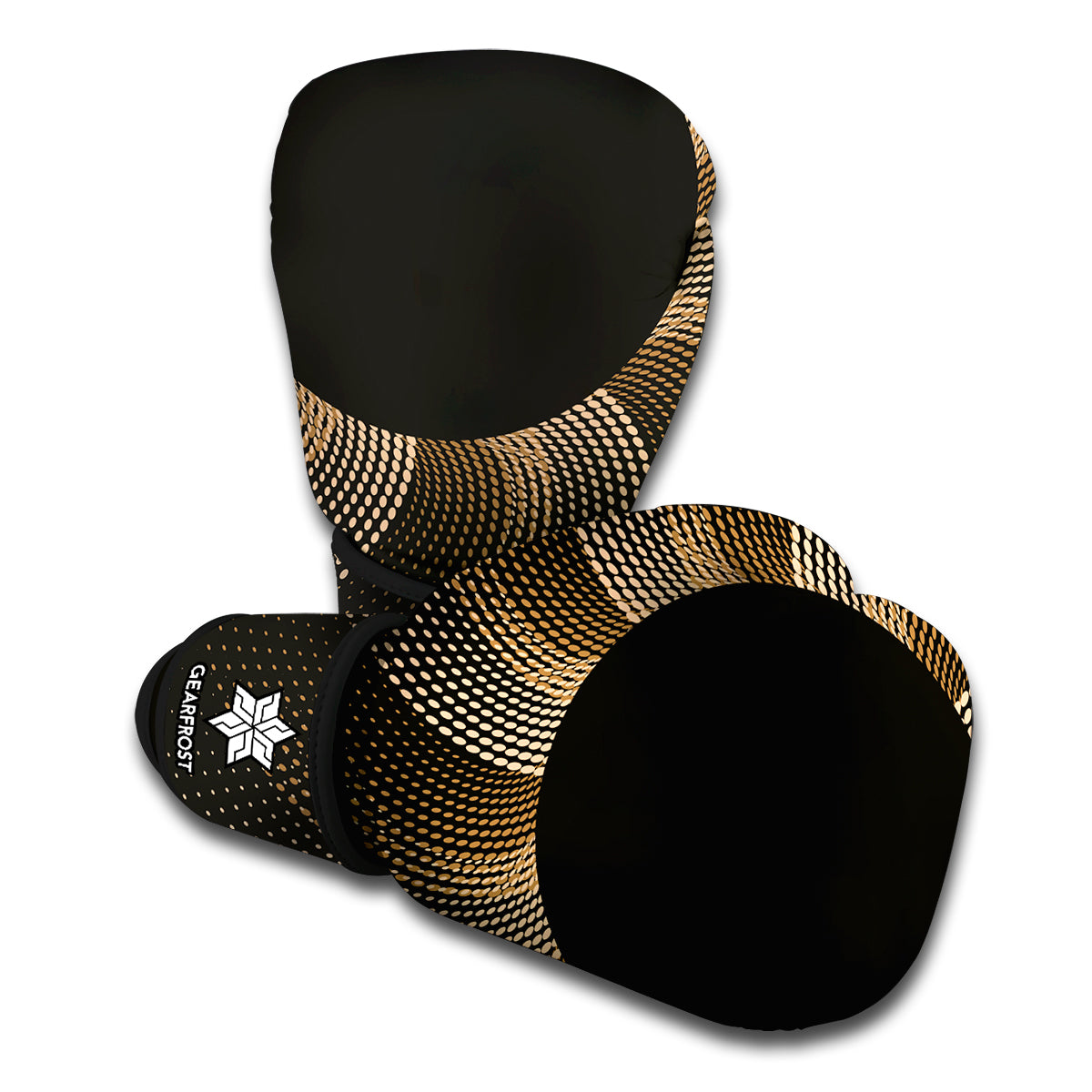Halftone Dot Sun Print Boxing Gloves