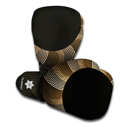 Halftone Dot Sun Print Boxing Gloves