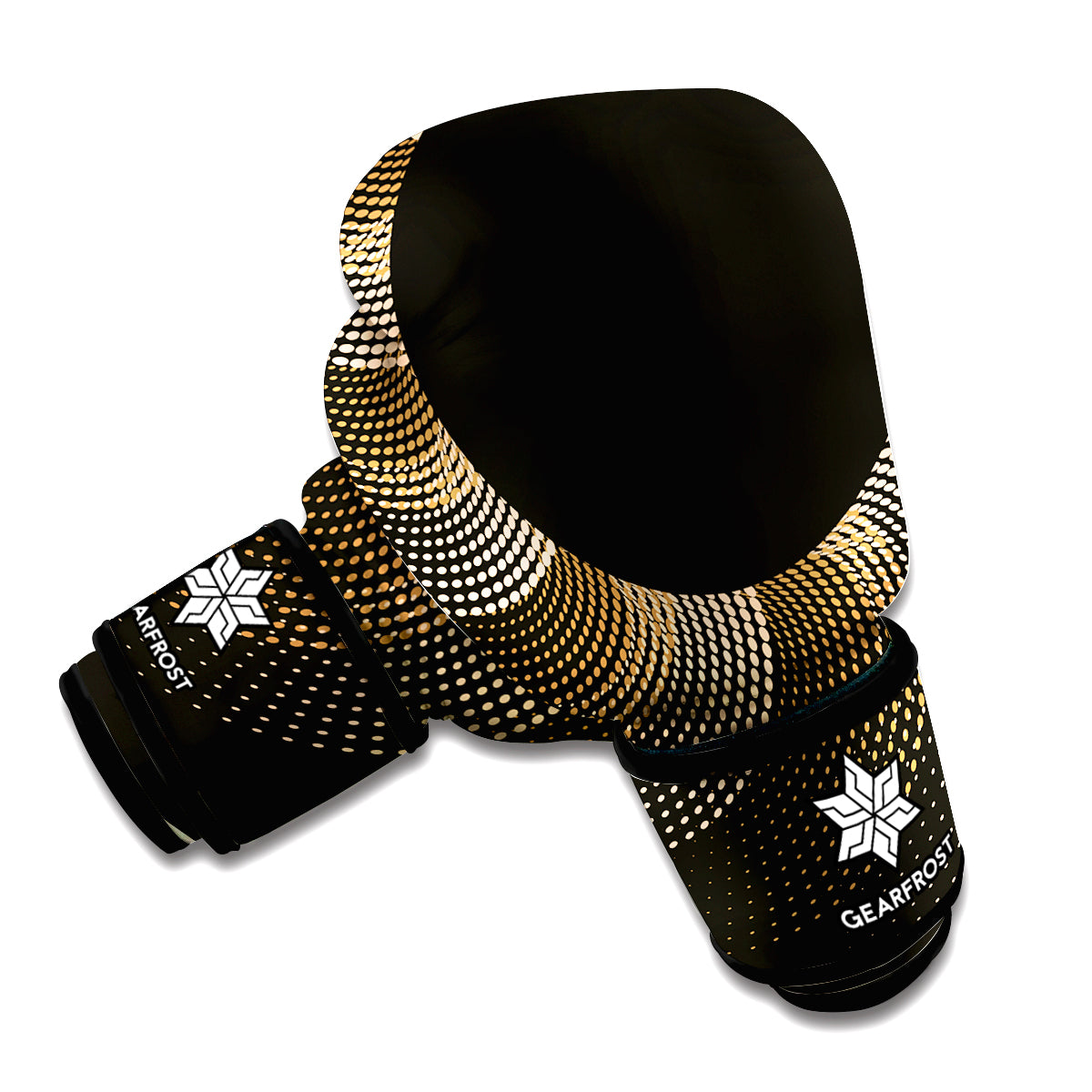 Halftone Dot Sun Print Boxing Gloves