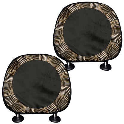 Halftone Dot Sun Print Car Headrest Covers