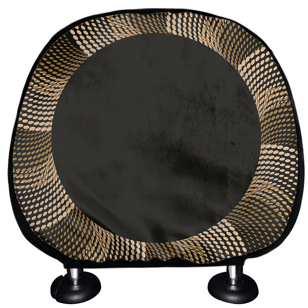 Halftone Dot Sun Print Car Headrest Covers