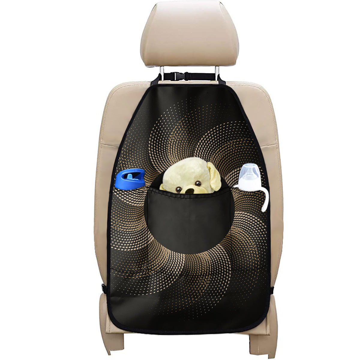 Halftone Dot Sun Print Car Seat Organizers