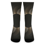 Halftone Dot Sun Print Crew Socks
