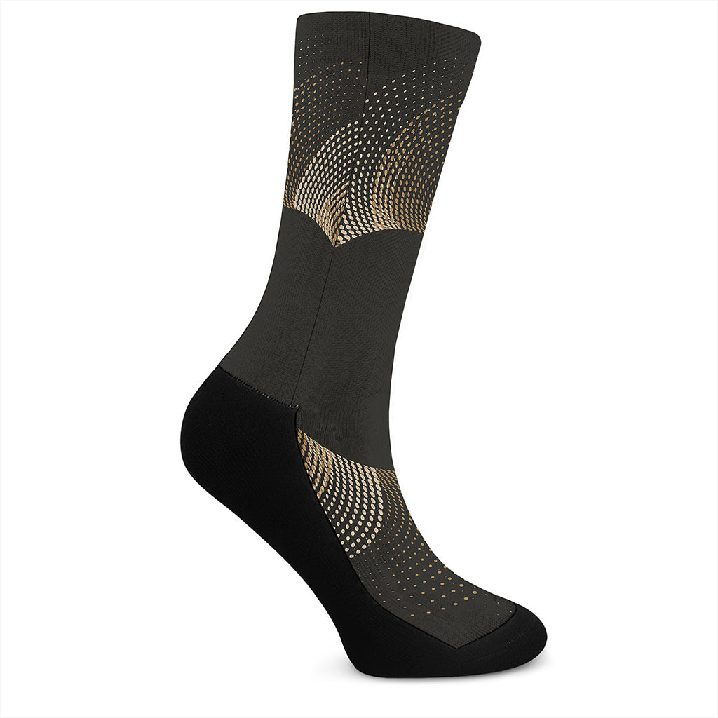 Halftone Dot Sun Print Crew Socks