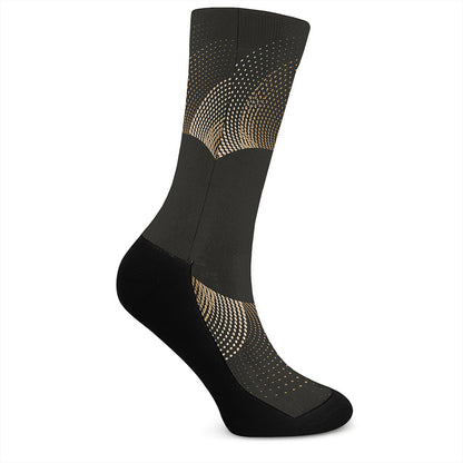 Halftone Dot Sun Print Crew Socks