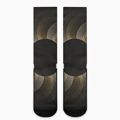 Halftone Dot Sun Print Crew Socks