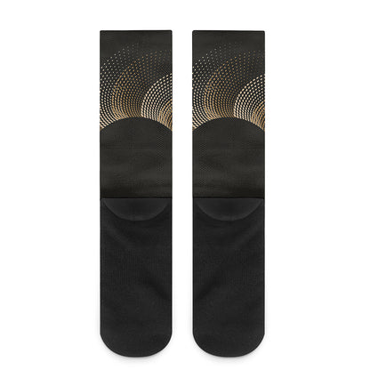 Halftone Dot Sun Print Crew Socks