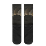 Halftone Dot Sun Print Crew Socks