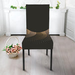 Halftone Dot Sun Print Dining Chair Slipcover