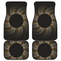 Halftone Dot Sun Print Front and Back Car Floor Mats