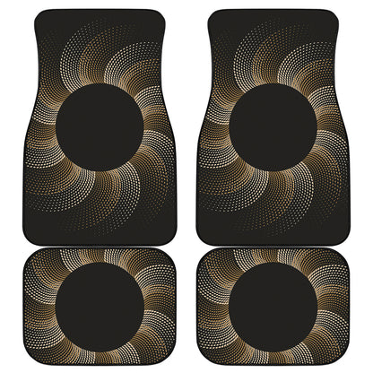 Halftone Dot Sun Print Front and Back Car Floor Mats