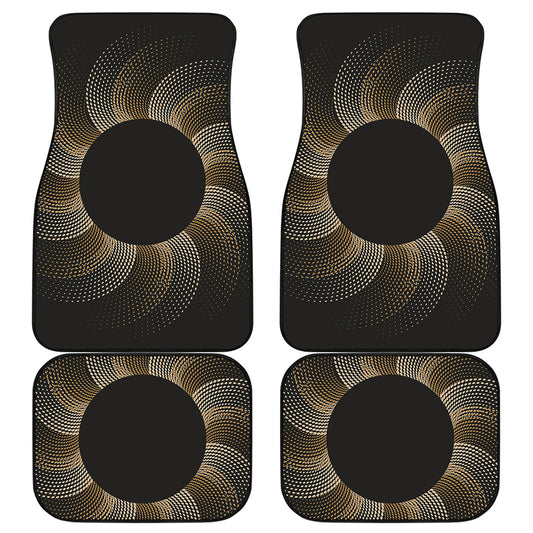 Halftone Dot Sun Print Front and Back Car Floor Mats