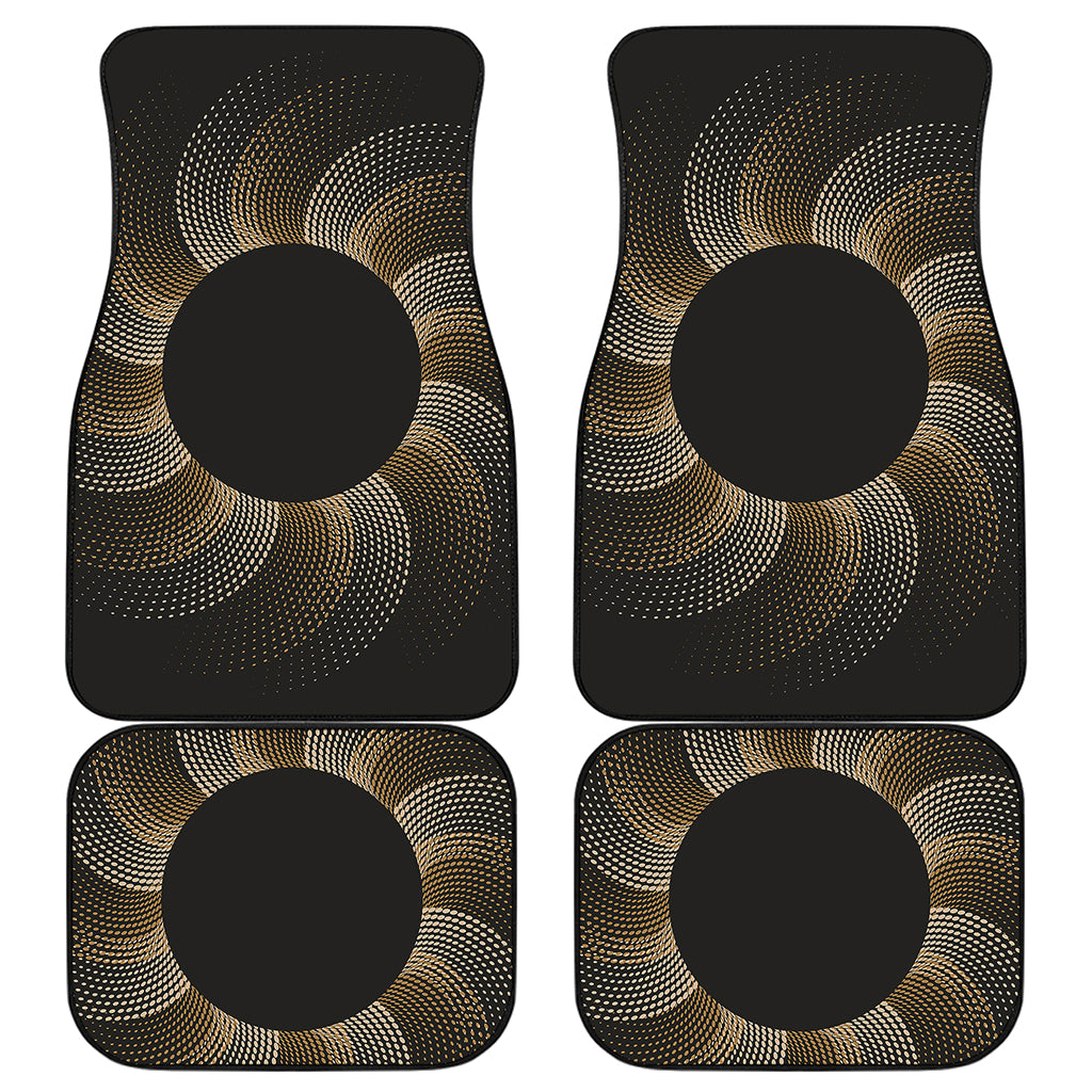 Halftone Dot Sun Print Front and Back Car Floor Mats