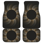 Halftone Dot Sun Print Front and Back Car Floor Mats
