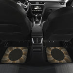 Halftone Dot Sun Print Front and Back Car Floor Mats
