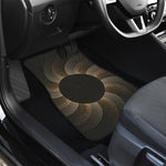 Halftone Dot Sun Print Front and Back Car Floor Mats