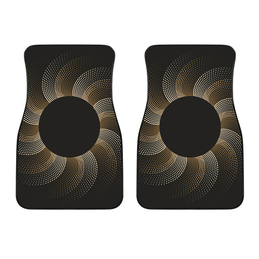 Halftone Dot Sun Print Front Car Floor Mats