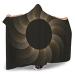 Halftone Dot Sun Print Hooded Blanket