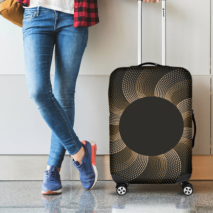 Halftone Dot Sun Print Luggage Cover