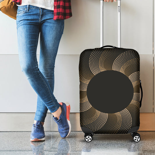 Halftone Dot Sun Print Luggage Cover