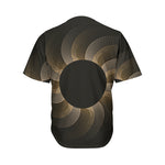 Halftone Dot Sun Print Men's Baseball Jersey