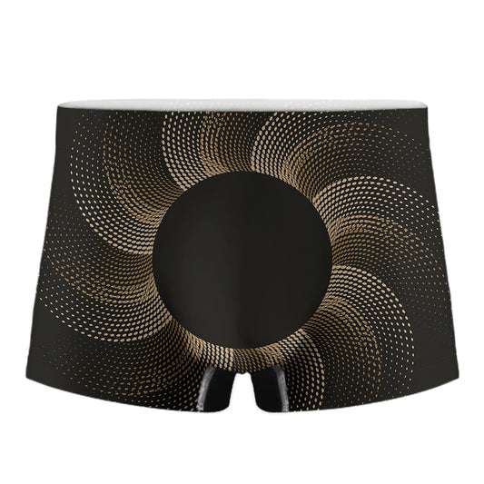 Halftone Dot Sun Print Men's Boxer Briefs