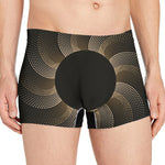 Halftone Dot Sun Print Men's Boxer Briefs
