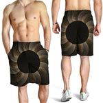 Halftone Dot Sun Print Men's Shorts