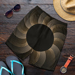 Halftone Dot Sun Print Men's Shorts