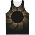 Halftone Dot Sun Print Men's Tank Top