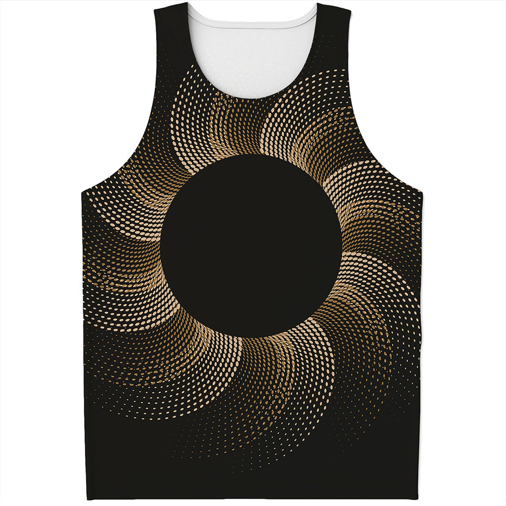 Halftone Dot Sun Print Men's Tank Top