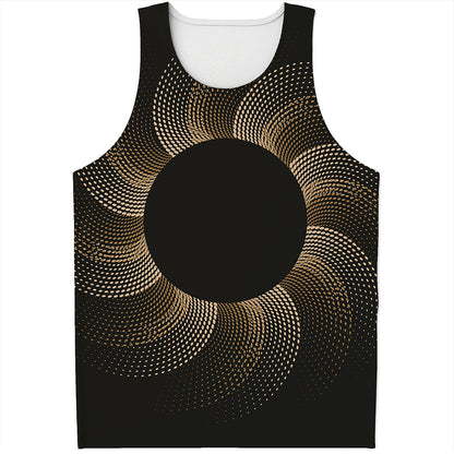 Halftone Dot Sun Print Men's Tank Top