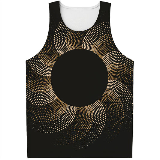 Halftone Dot Sun Print Men's Tank Top