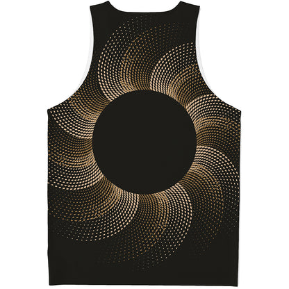 Halftone Dot Sun Print Men's Tank Top