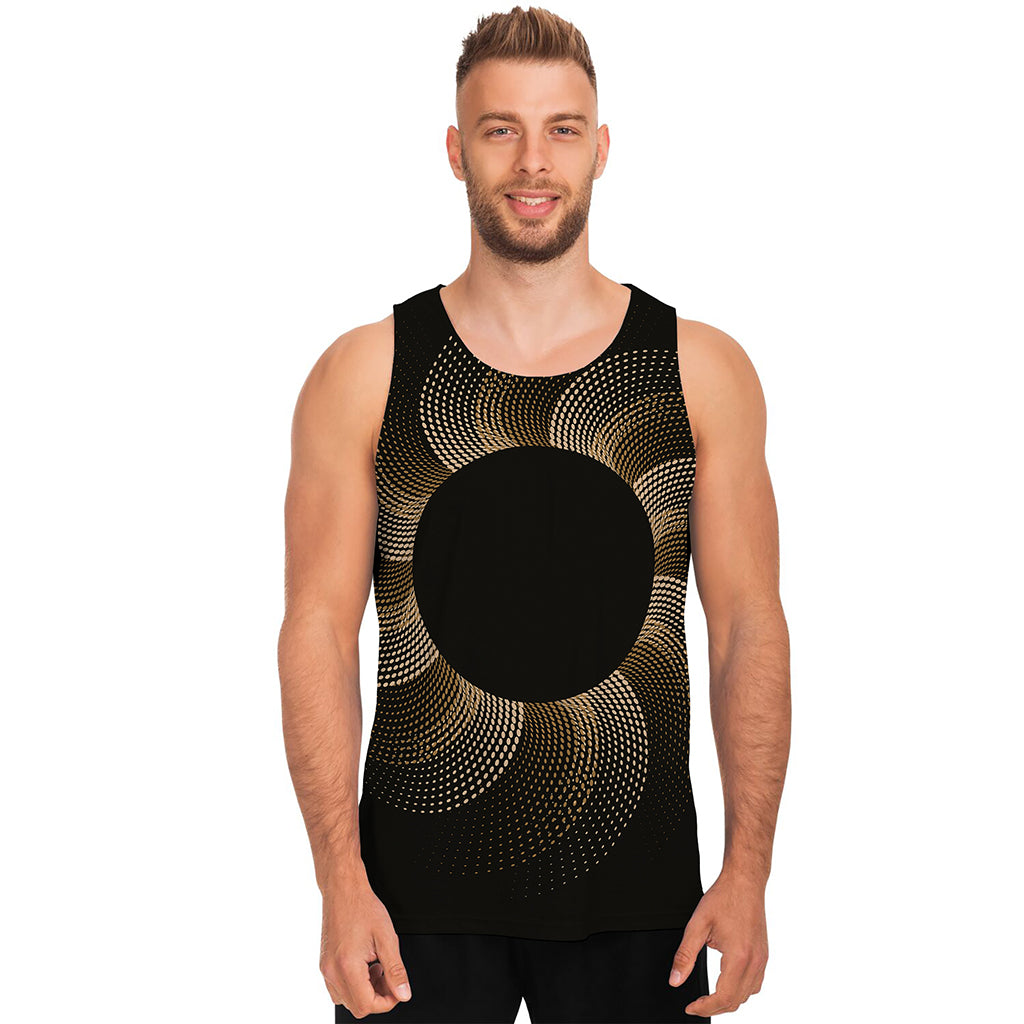 Halftone Dot Sun Print Men's Tank Top