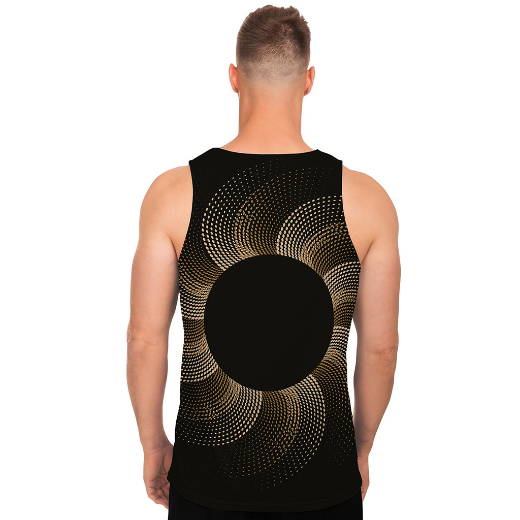 Halftone Dot Sun Print Men's Tank Top