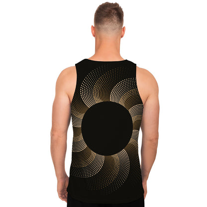 Halftone Dot Sun Print Men's Tank Top