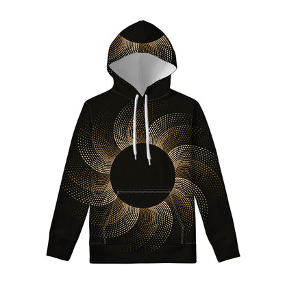 Halftone Dot Sun Print Pullover Hoodie