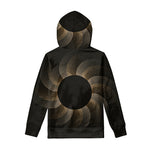 Halftone Dot Sun Print Pullover Hoodie