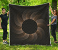 Halftone Dot Sun Print Quilt