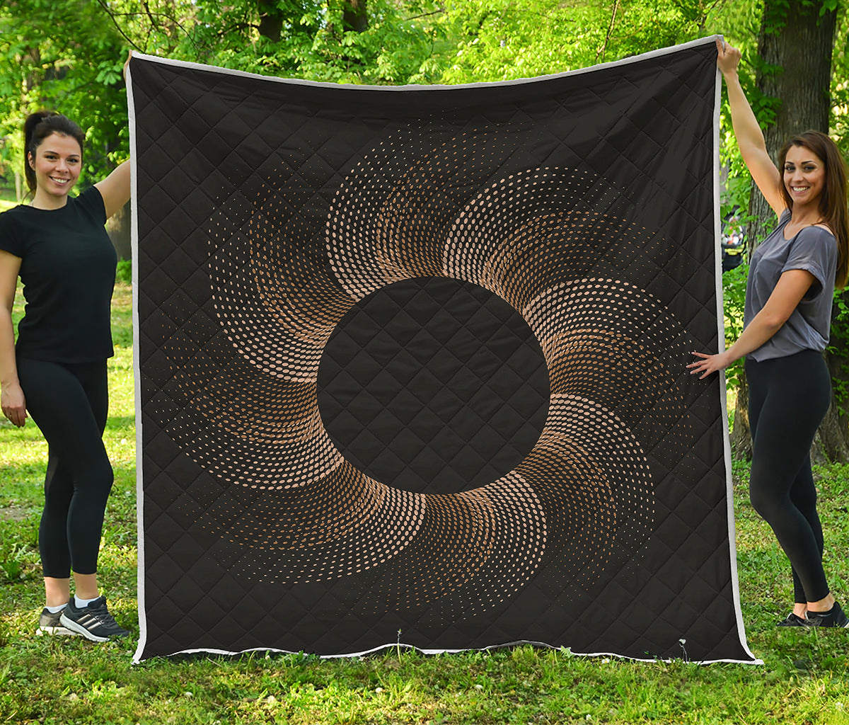 Halftone Dot Sun Print Quilt
