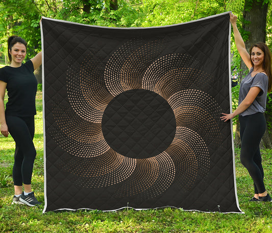 Halftone Dot Sun Print Quilt