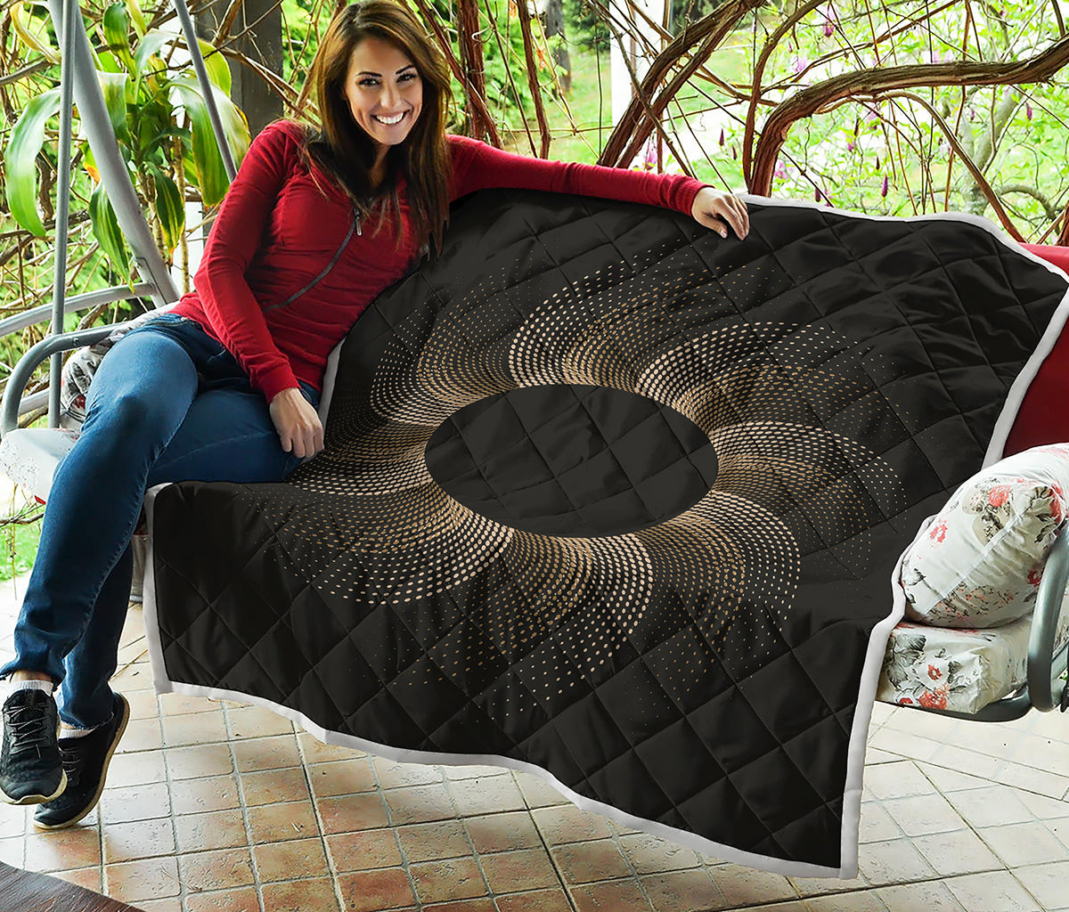 Halftone Dot Sun Print Quilt